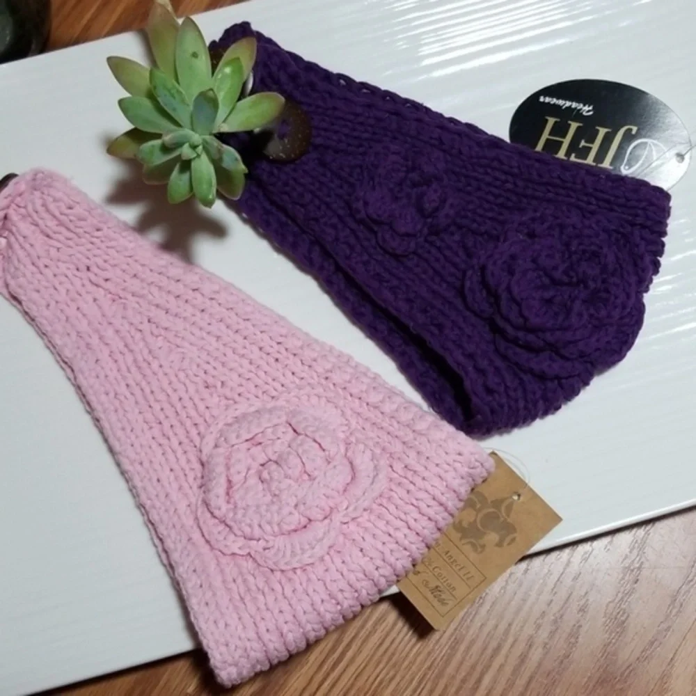 2 crochet‎ head wraps